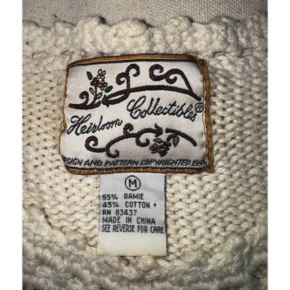 1995 Vtg Heirloom Collectibles Scarecrow PUMPKINS Women's M Sweater Fall Autumn - Picture 7 of 12